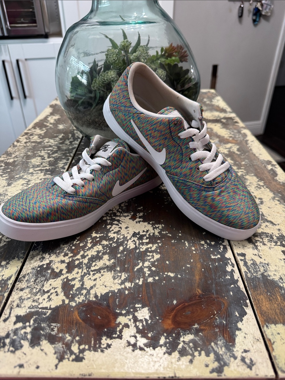 💥NikeSB “Check Solar” Rainbow Knit Lows AO2983-900 7Y/8.5W💥